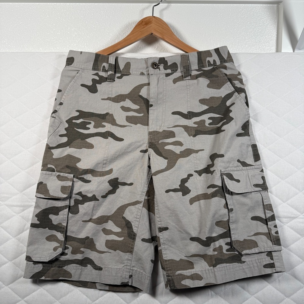 Field & Stream Men's 32 Ripstop Cargo Shorts Deadwood Flint Gray Camo